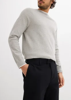 Pantalon chino loose 100% coton, taille élastiquée