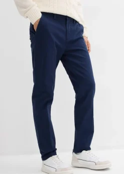 Pantalon chino regular avec doublure chaude en flanelle, fuselé