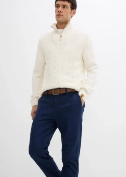 Pantalon chino regular avec doublure chaude en flanelle, fuselé