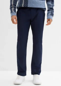 Pantalon chino regular avec ceinture, taille élastiquée, droit
