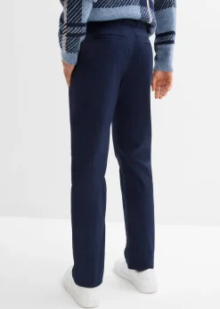 Pantalon chino regular avec ceinture, taille élastiquée, droit