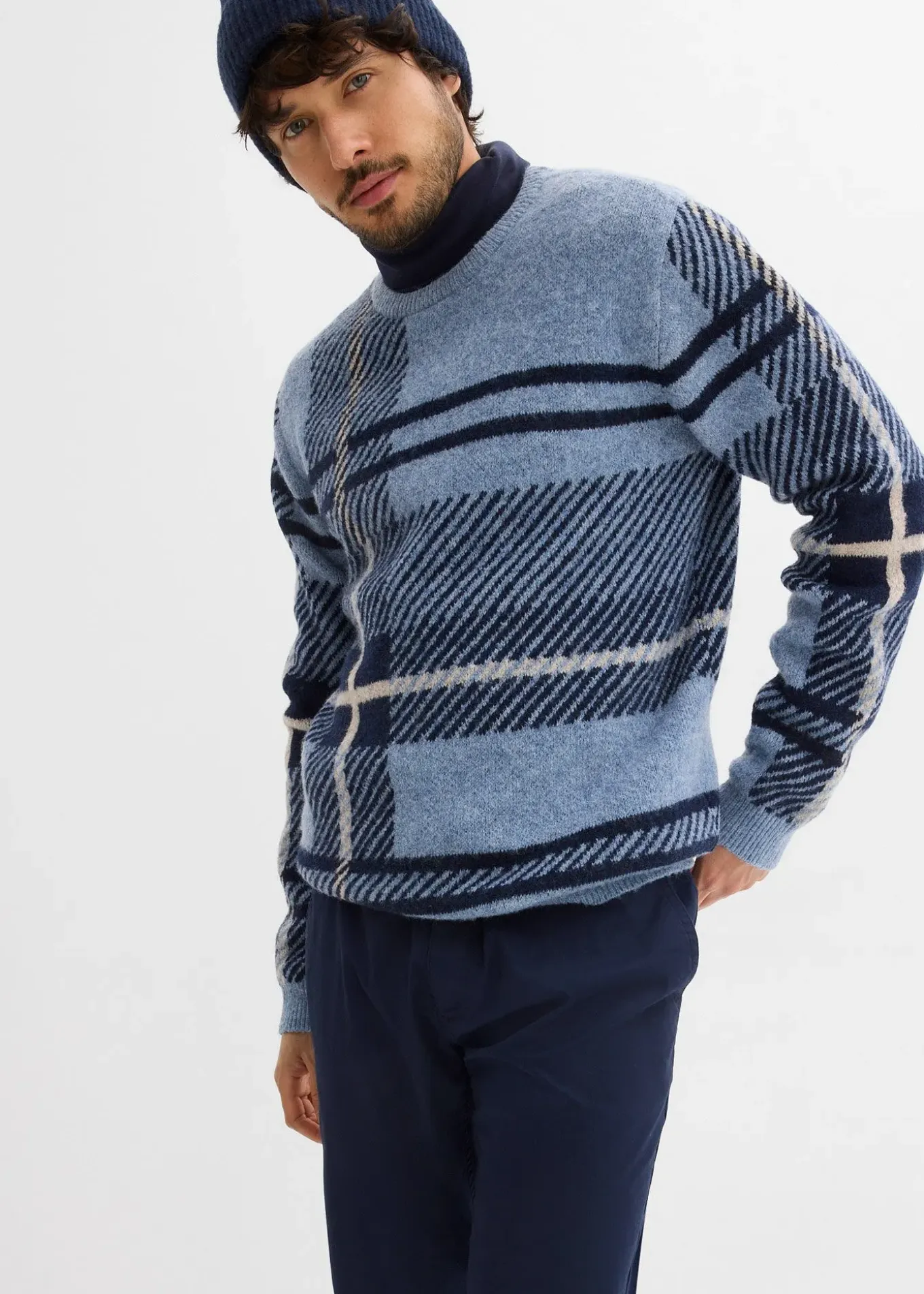 Pantalon chino regular avec ceinture, taille élastiquée, droit