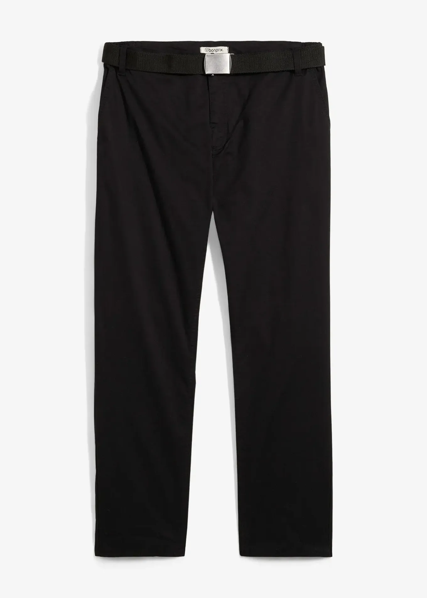 Pantalon chino regular avec ceinture, taille élastiquée, droit