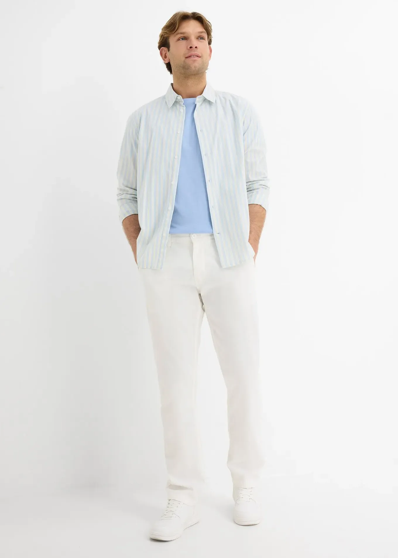 Pantalon chino regular, droit