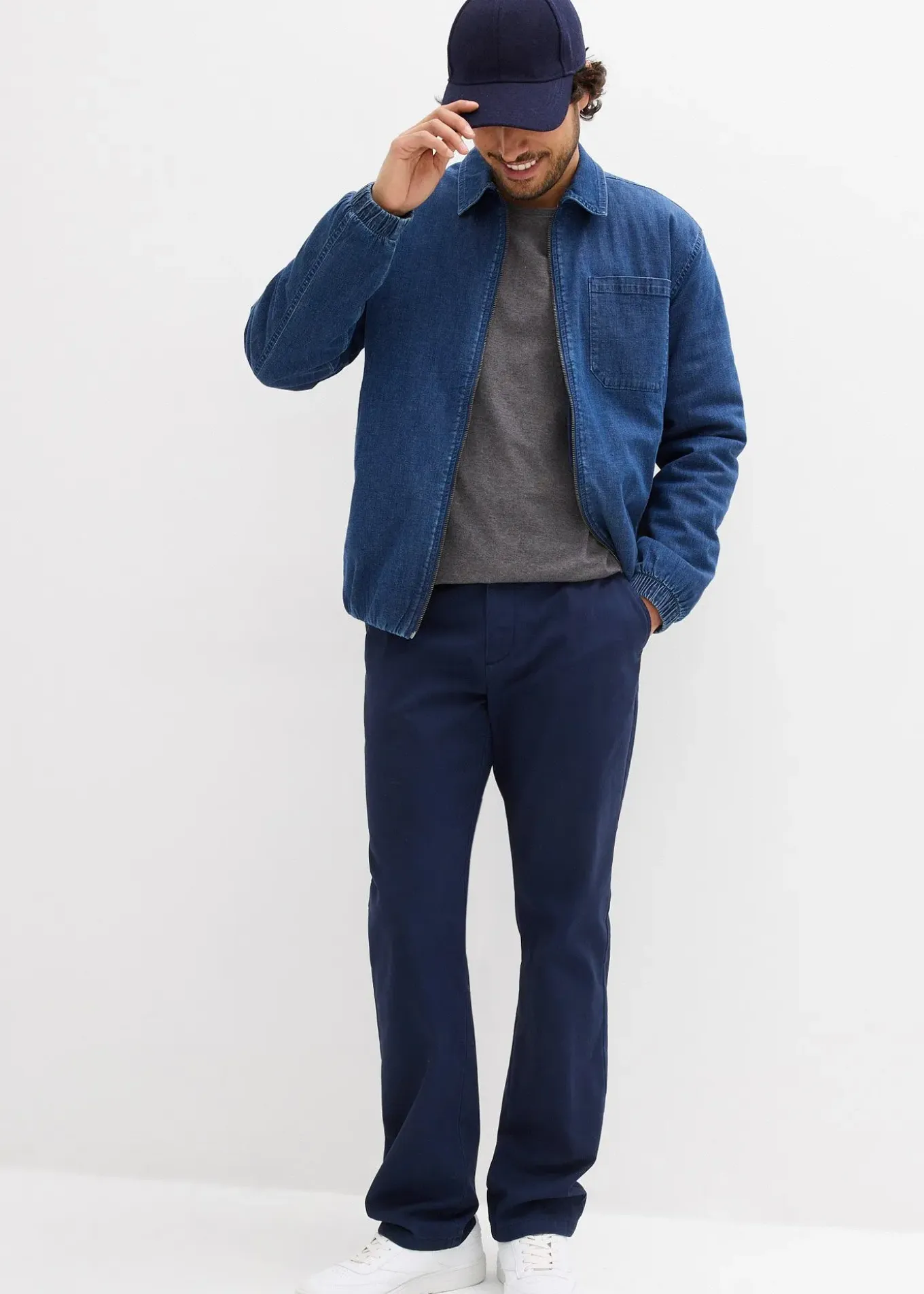 Pantalon chino regular, droit