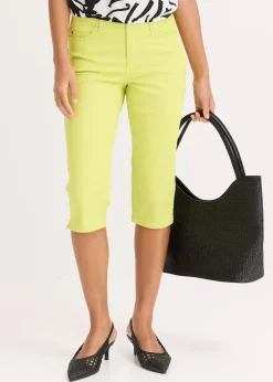 Pantalon corsaire à taille élastiquée