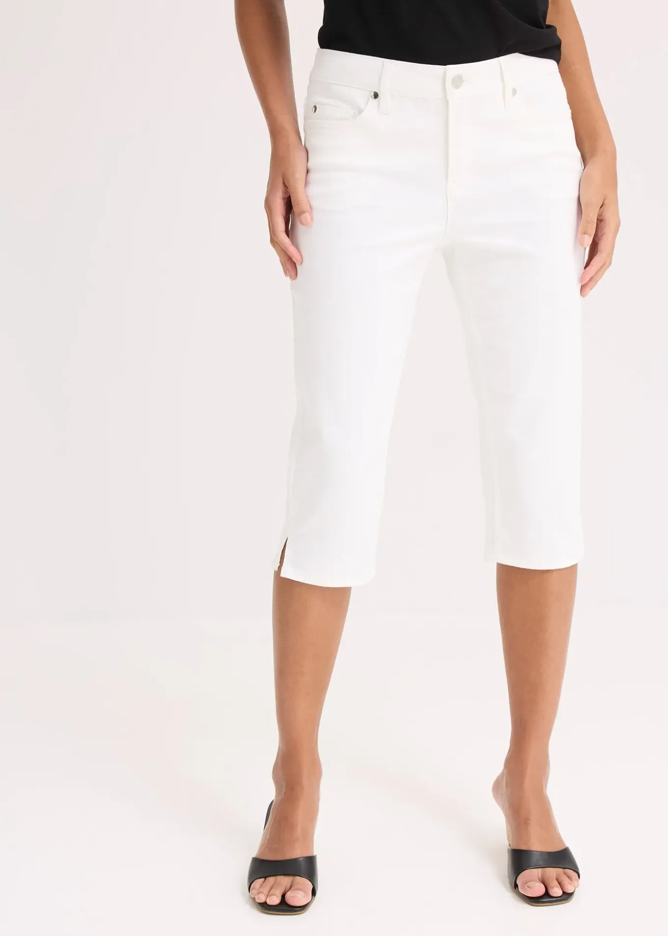 Pantalon corsaire à taille élastiquée