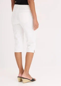 Pantalon corsaire à taille élastiquée