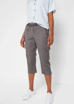 Pantalon corsaire avec lien à nouer