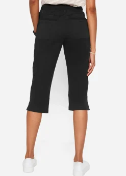 Pantalon corsaire avec lien à nouer