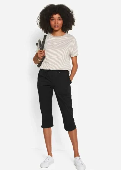 Pantalon corsaire avec lien à nouer