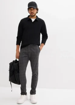 Pantalon de costume extensible à taille élastiquée, regular