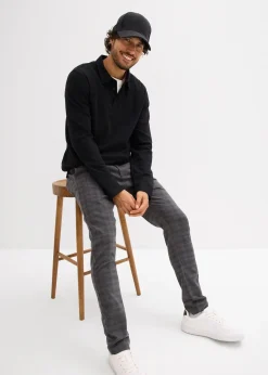 Pantalon de costume extensible à taille élastiquée, regular