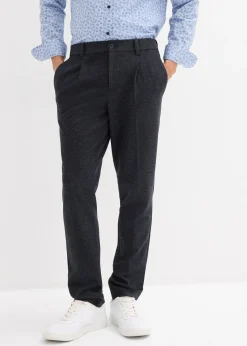 Pantalon de costume regular à taille élastiquée, fuselé
