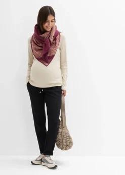 Pantalon de grossesse à taille élastiquée en jersey milano