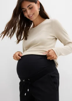 Pantalon de grossesse à taille élastiquée en jersey milano