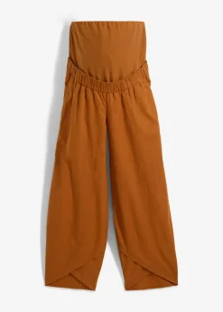 Pantalon de grossesse avec bandeau, en lin et coton