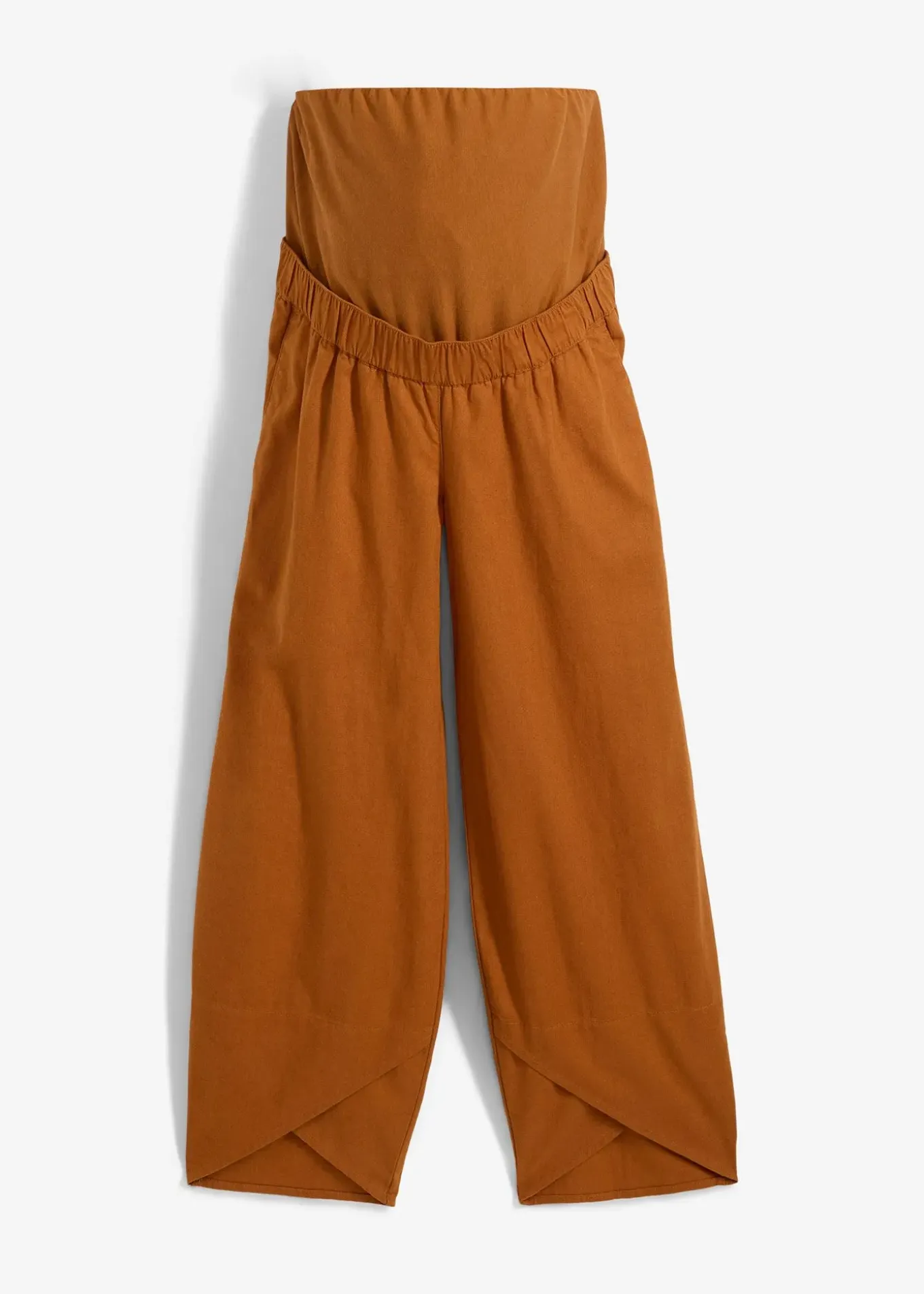 Pantalon de grossesse avec bandeau, en lin et coton