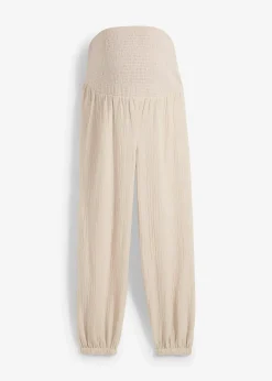 Pantalon de grossesse 2en1, 100% gaze de coton