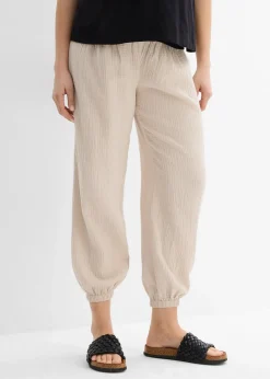 Pantalon de grossesse 2en1, 100% gaze de coton