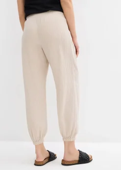 Pantalon de grossesse 2en1, 100% gaze de coton