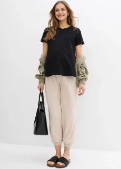 Pantalon de grossesse 2en1, 100% gaze de coton