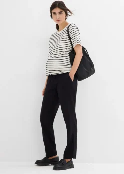 Pantalon de grossesse en lin majoritaire, droit