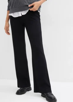 Pantalon de grossesse en jersey milano, jambes légèrement évasées