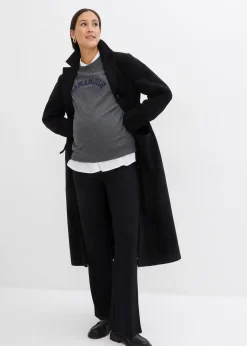 Pantalon de grossesse en jersey milano, jambes légèrement évasées