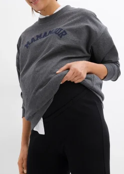 Pantalon de grossesse en jersey milano, jambes légèrement évasées