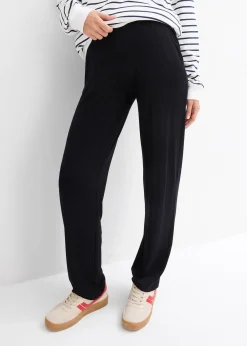 Pantalon de grossesse en jersey, ceinture smockée, coupe droite