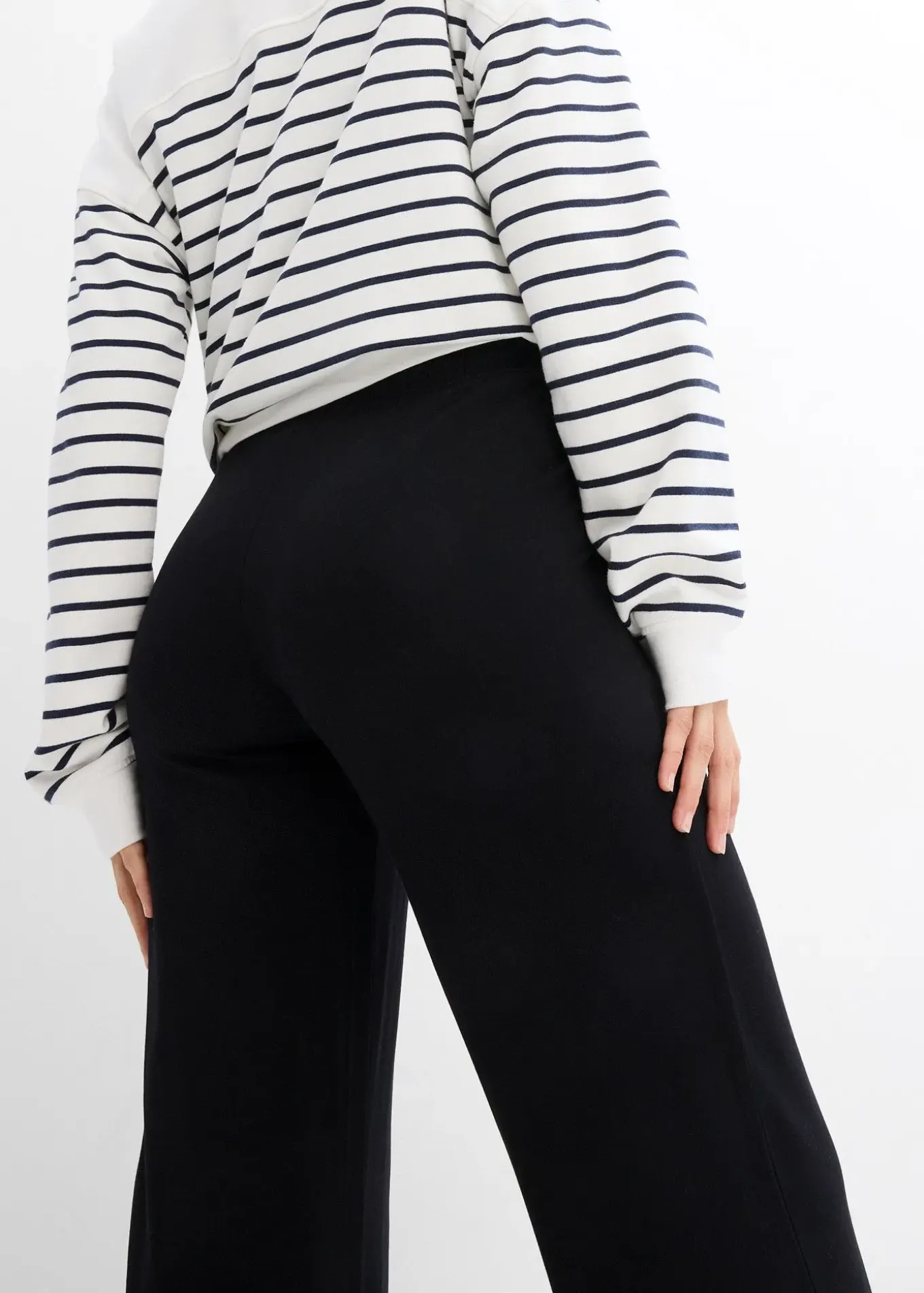 Pantalon de grossesse en jersey, ceinture smockée, coupe droite