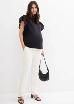 Pantalon de grossesse élégant avec jambe droite