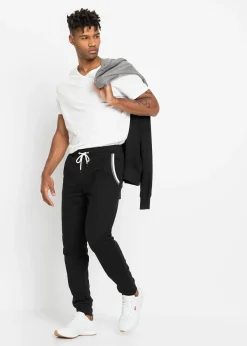 Pantalon de jogging à détails contrastants, 100% coton