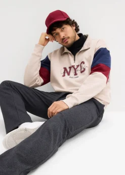 Pantalon de jogging à jambes droites, intérieur gratté doux