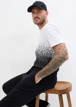 Pantalon de jogging à jambes droites, intérieur gratté doux