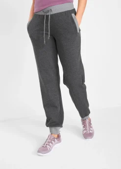 Pantalon de jogging avec bord-côtes contrastés