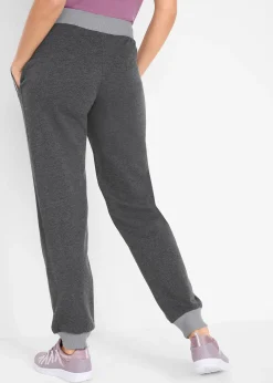 Pantalon de jogging avec bord-côtes contrastés