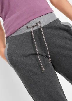 Pantalon de jogging avec bord-côtes contrastés