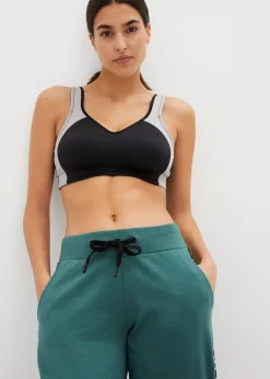 Pantalon de jogging avec finitions bord-côtes et imprimé