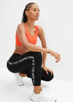 Pantalon de jogging avec finitions bord-côtes et imprimé