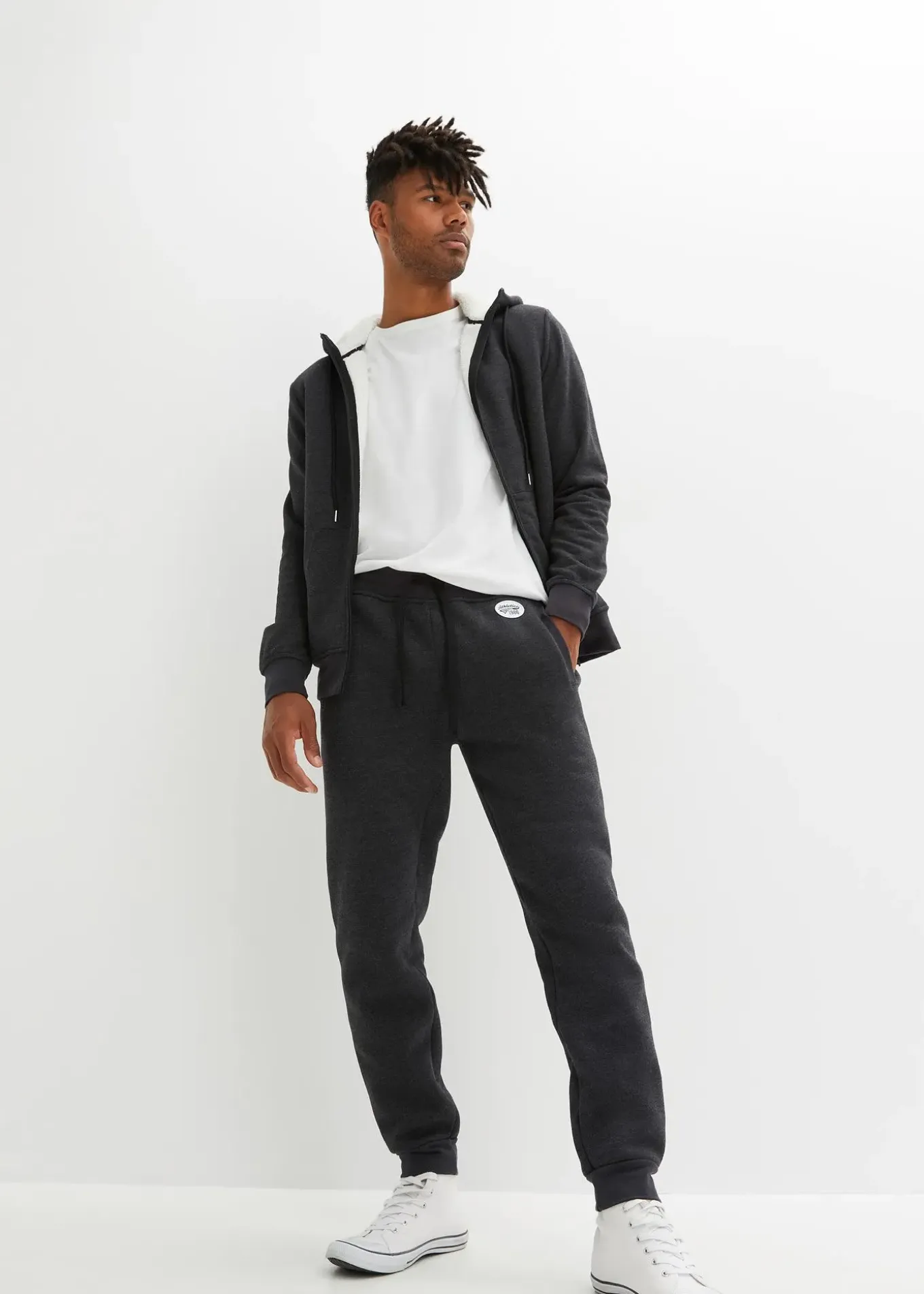 Pantalon de jogging chaud avec doublure peluche