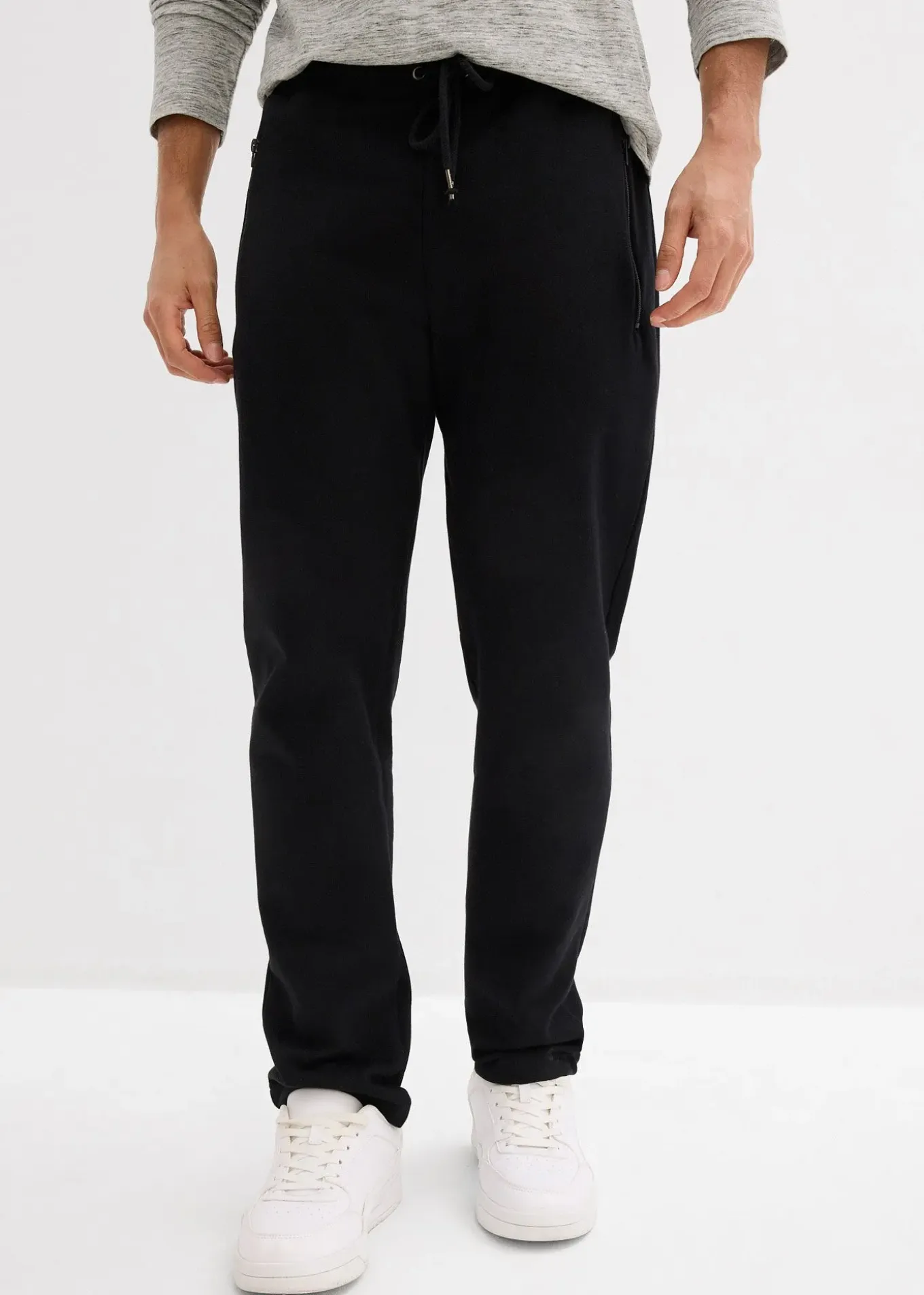 Pantalon de jogging en coton avec poches zippées pratiques