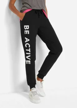 Pantalon de jogging en coton avec imprimé, loose