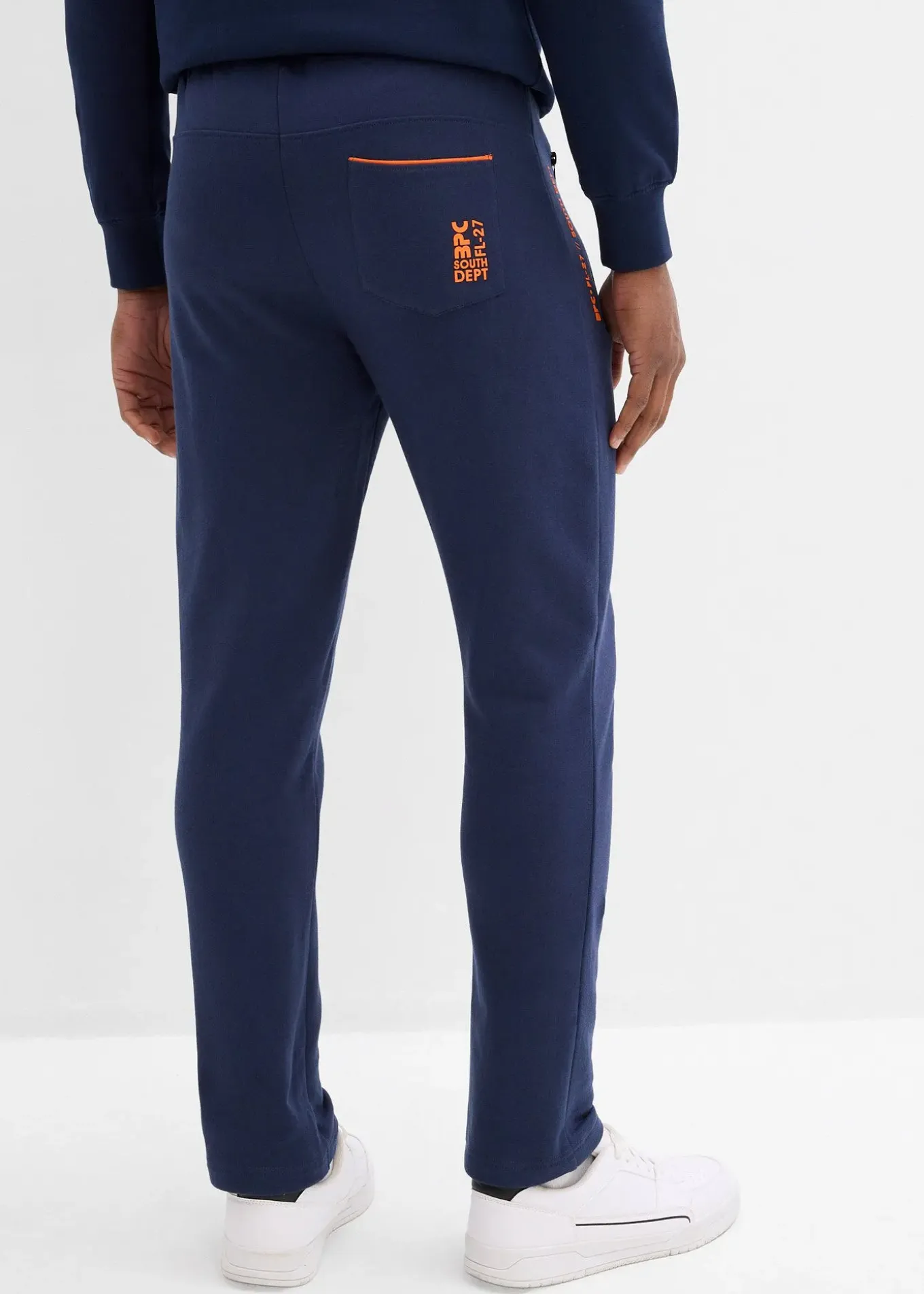 Pantalon de jogging en coton avec poches zippées pratiques