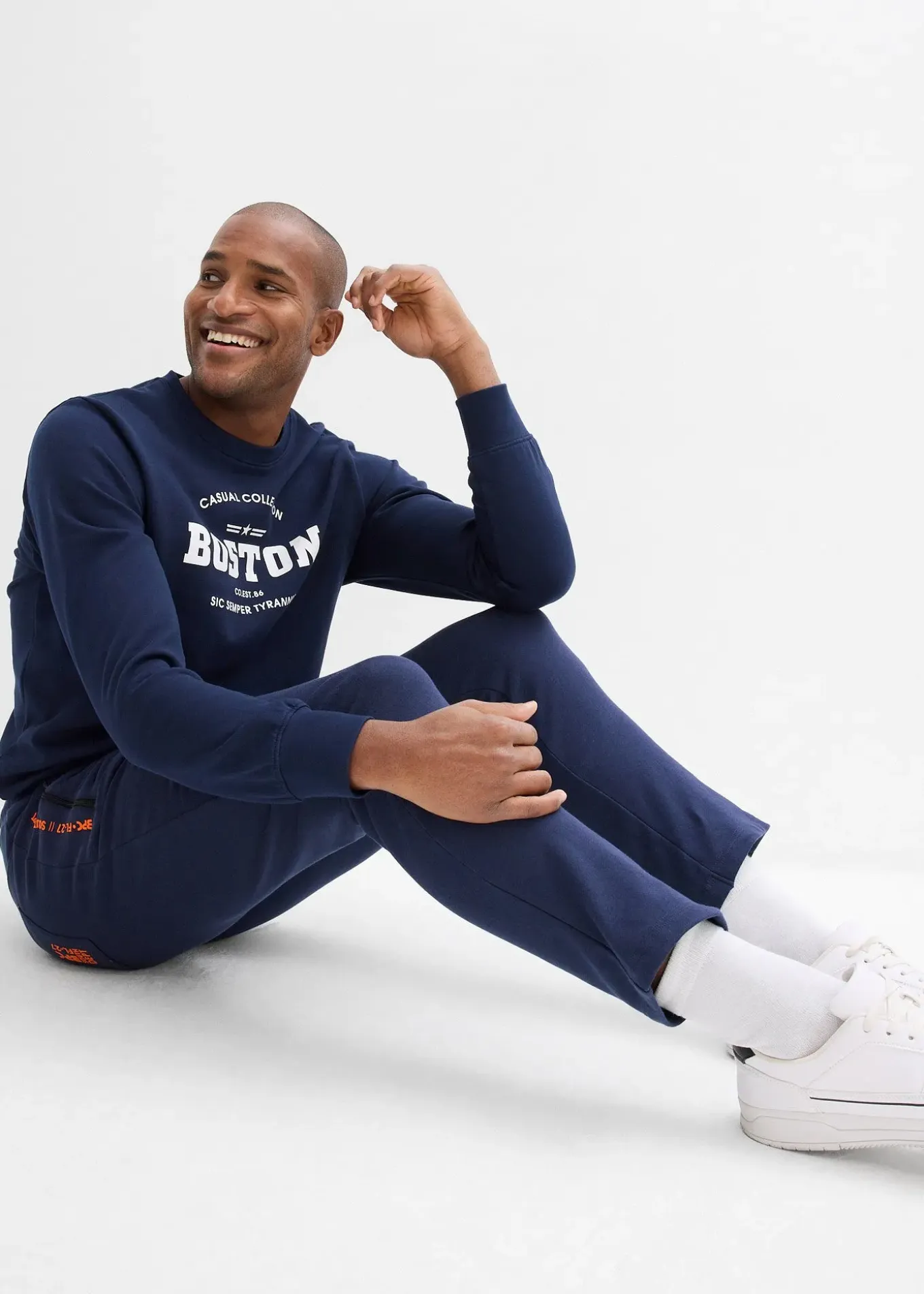 Pantalon de jogging en coton avec poches zippées pratiques