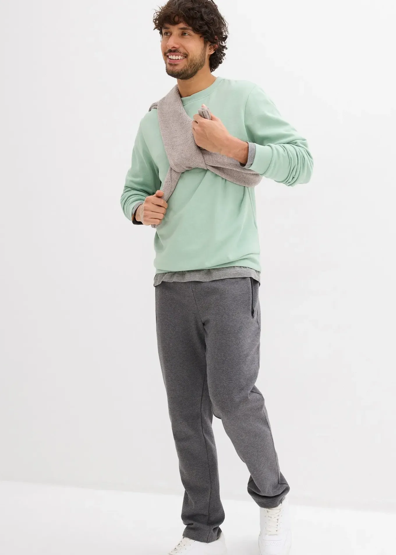 Pantalon de jogging en coton avec poches zippées pratiques