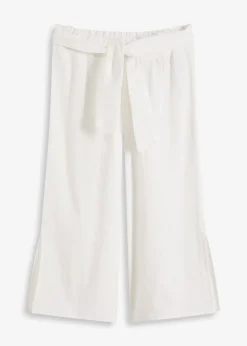 Pantalon de plage en gaze de coton, longueur 3/4