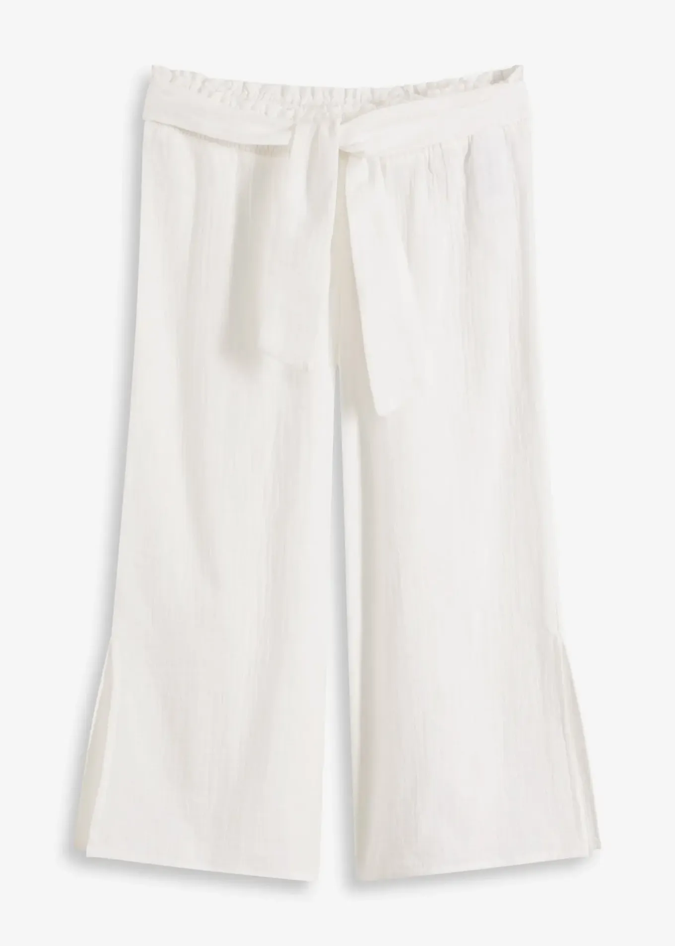 Pantalon de plage en gaze de coton, longueur 3/4