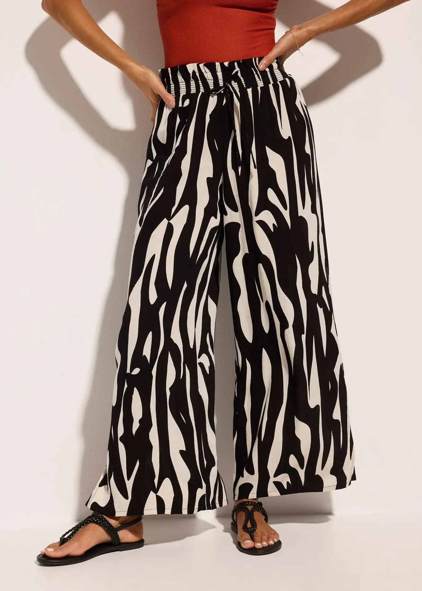 Pantalon de plage en viscose fluide